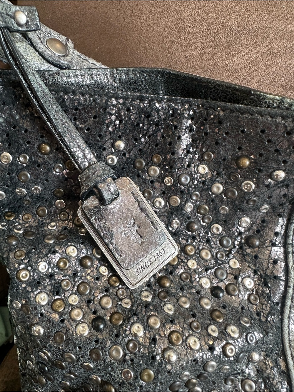 Frye Studded Leather Hobo Bag - Picture 8 of 14